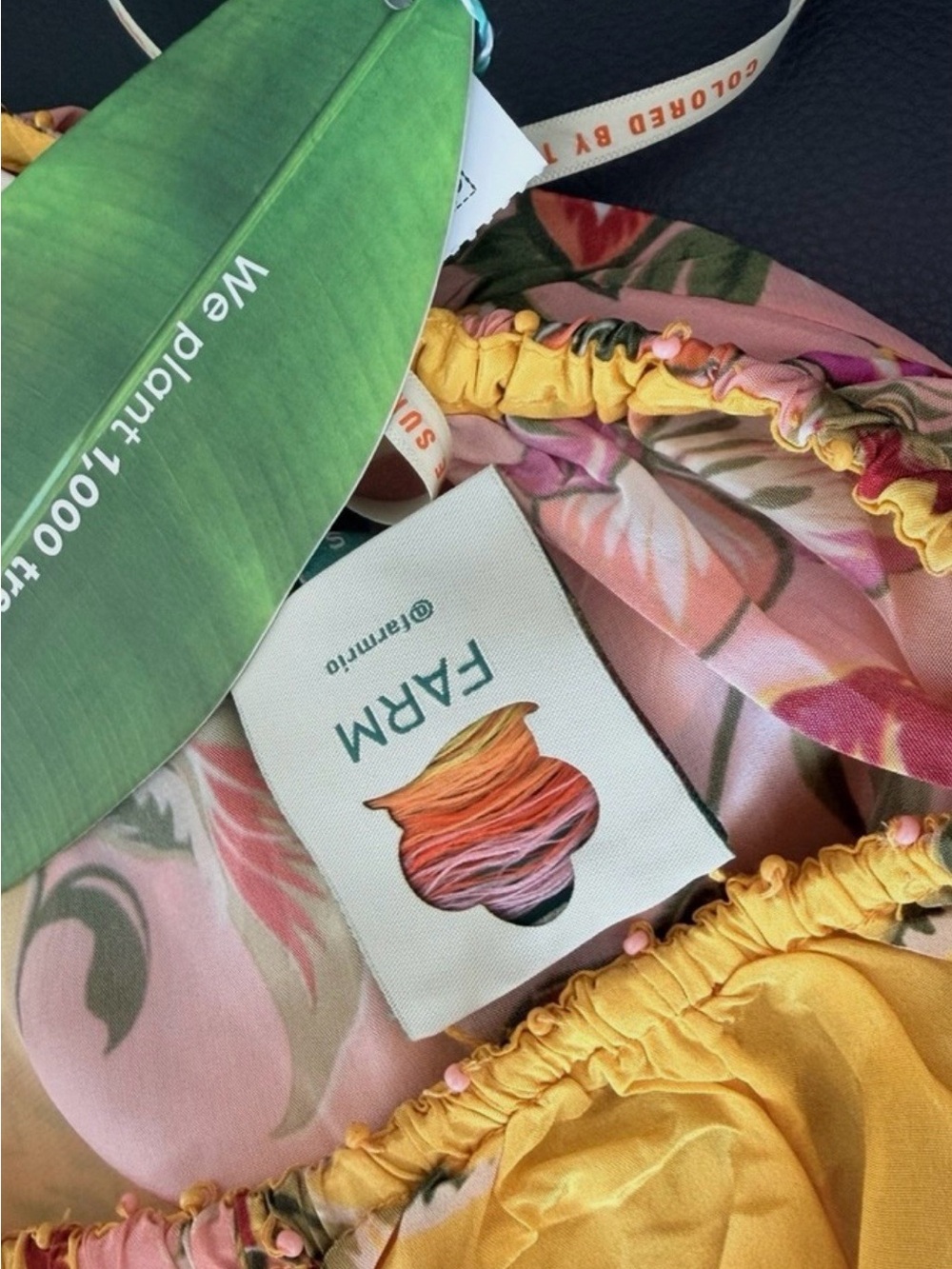 FARM Rio Yellow & Pink Floral Halter Maxi Dress with Waist Cutouts MEDIUM NWT - Picture 6 of 7